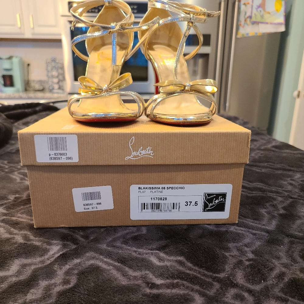 Louboutin Blakissima Specchio 85 Platine (Gold)